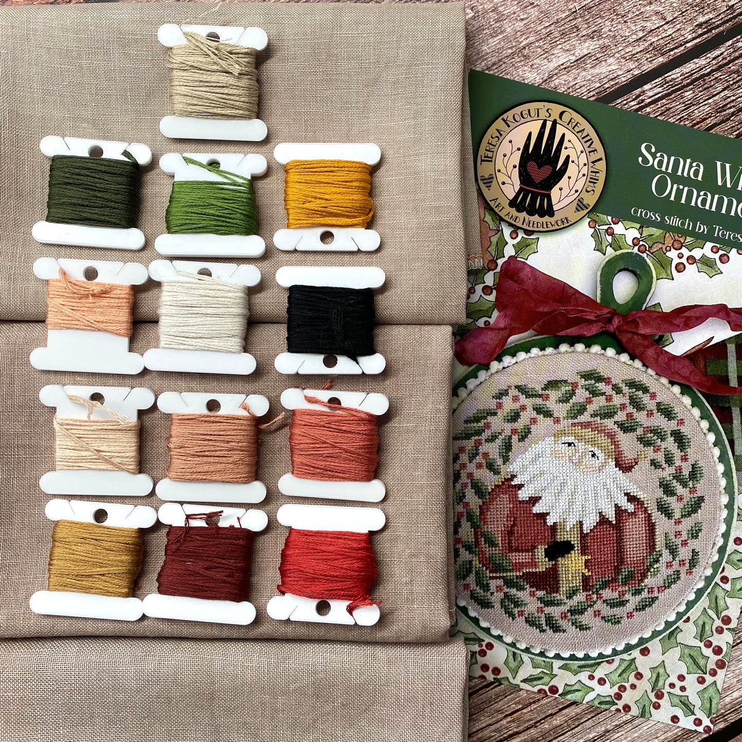 Teresa Kogut - Santa Wreath Ornament 2025 NEW RELEASE